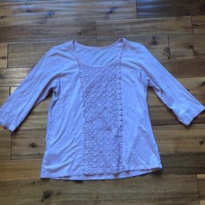 Eddie Bauer pink 3/4 length sleeved shirt